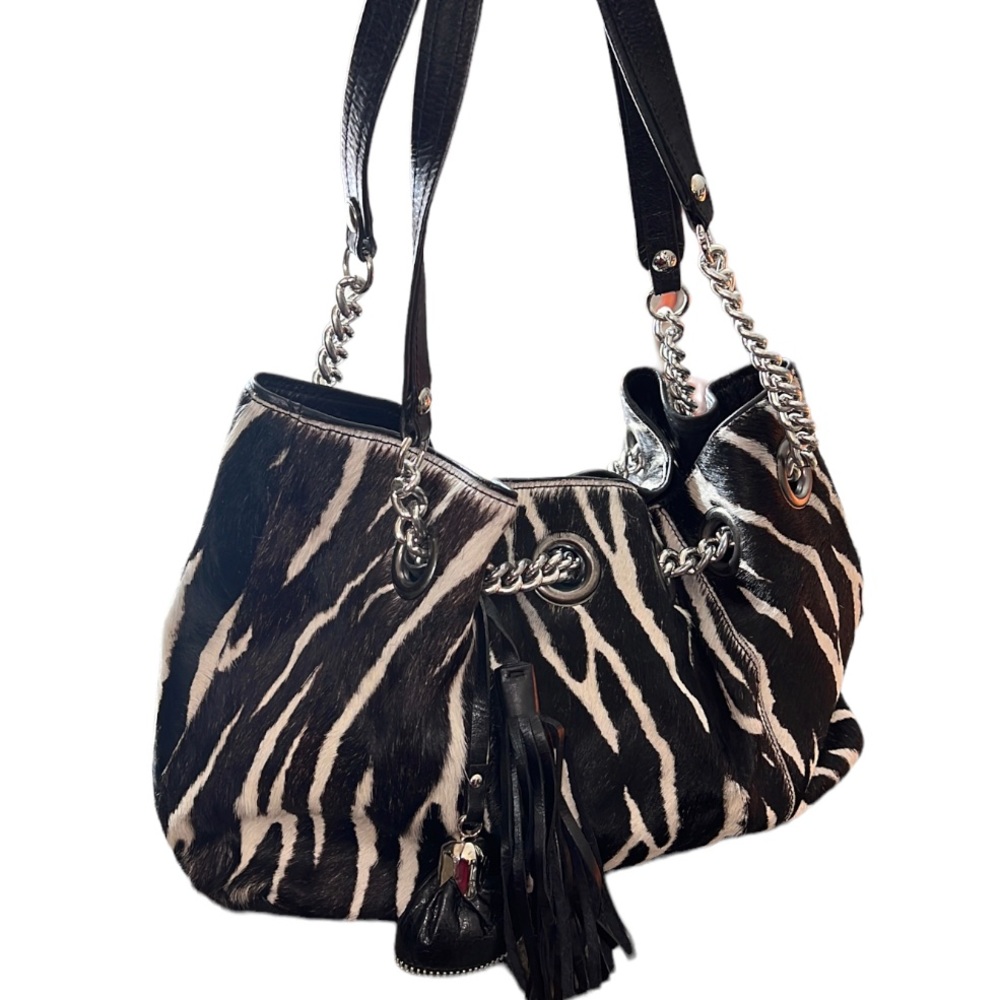Roberta Gandolfi Zebra/Leather Shoulder bag